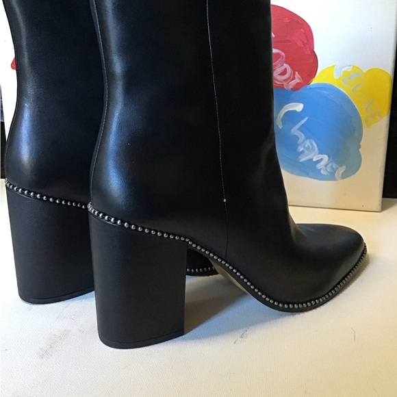 Coach Black Leather Bead Chain Ankle and Bottom Size 11 - Picture 5 of 6